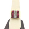 #10129252 MEN'S RUBY AND DIAMOND RING.