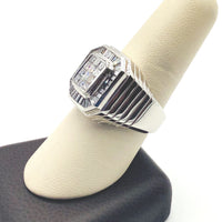 #AK38332 MEN'S BAGUETTE AND PRINCESS CUT DIAMOND RING