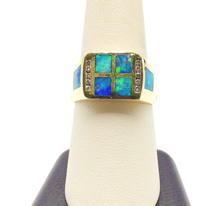 #10022542 MEN'S OPAL AND DIAMOND RING