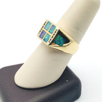 #10022542 MEN'S OPAL AND DIAMOND RING