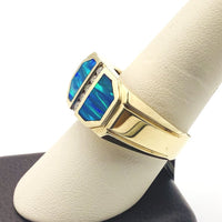 #50036939 MEN'S OPAL & DIAMOND RING