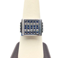 #10047691 MEN'S SAPPHIRE AND DIAMND RING