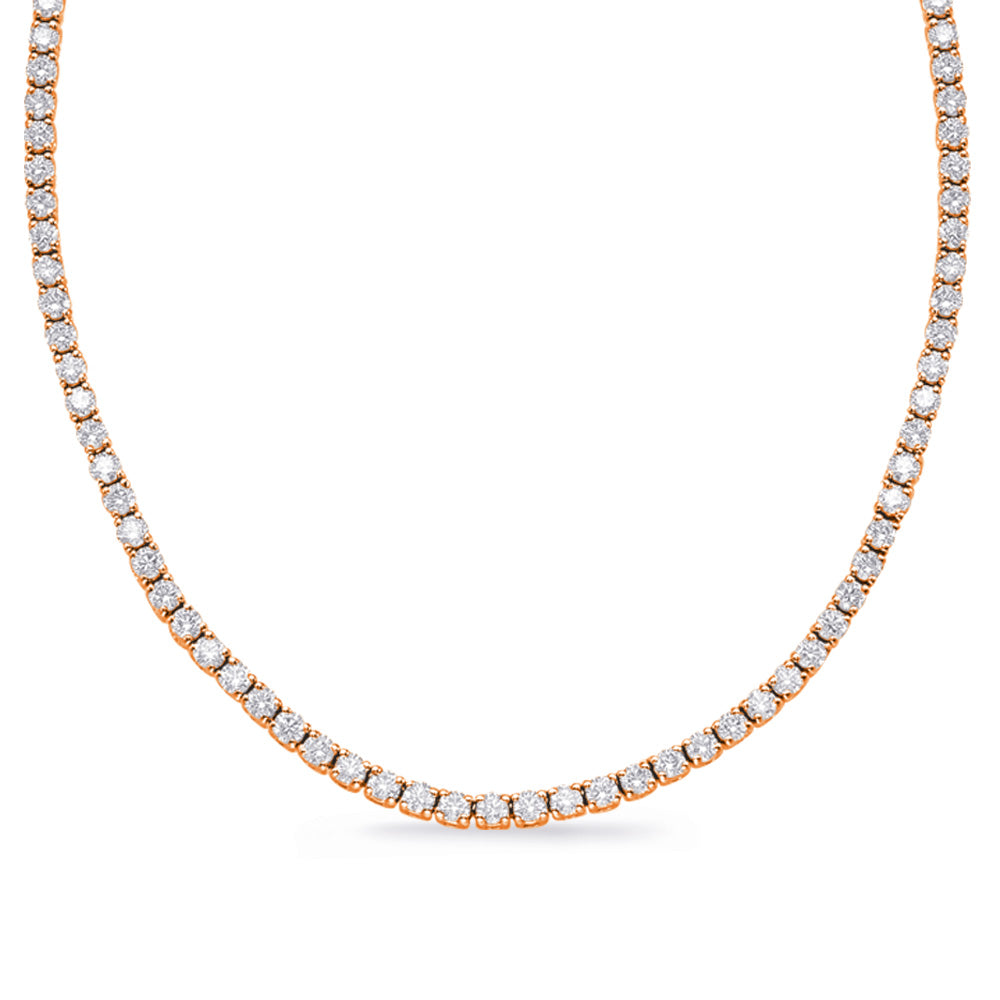 Rose Gold Four Prong Necklace - N1186-4.1MRG