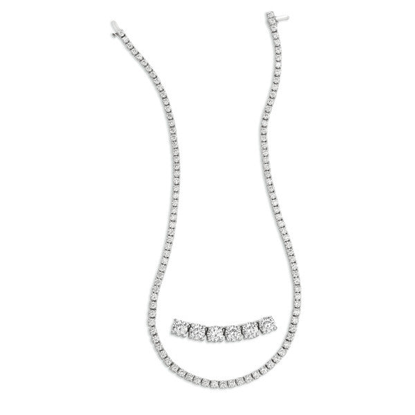 White Gold Four Prong Necklace