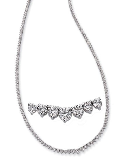 Platinum Three Prong Necklace - N1187-PL