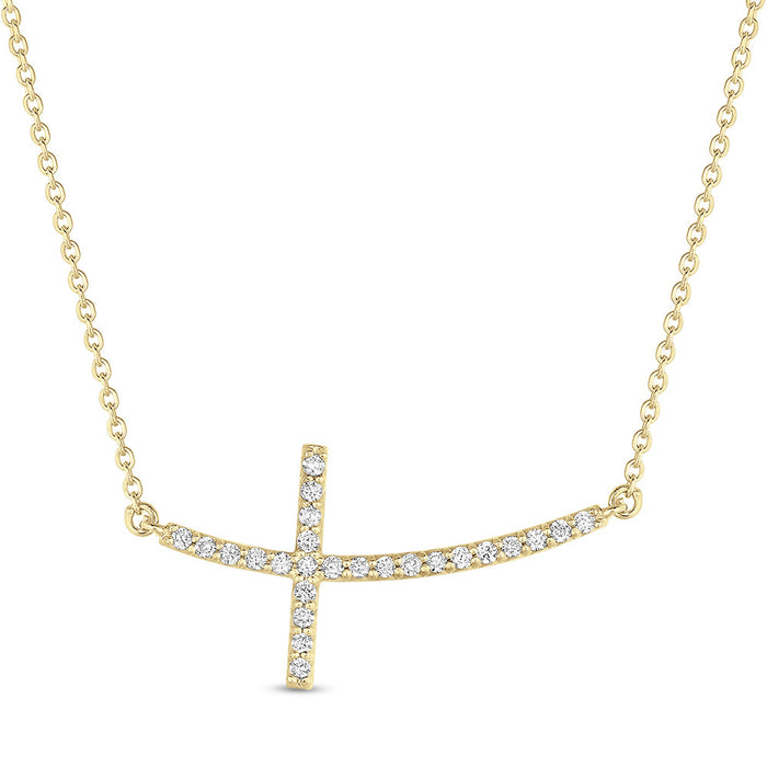 Yellow Gold Cross Necklace