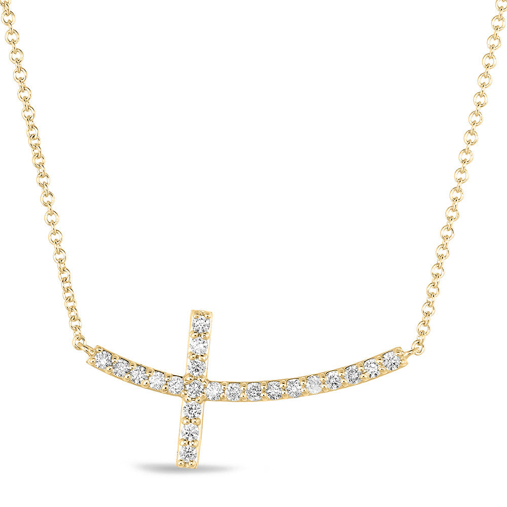 Yellow Gold Cross Necklace