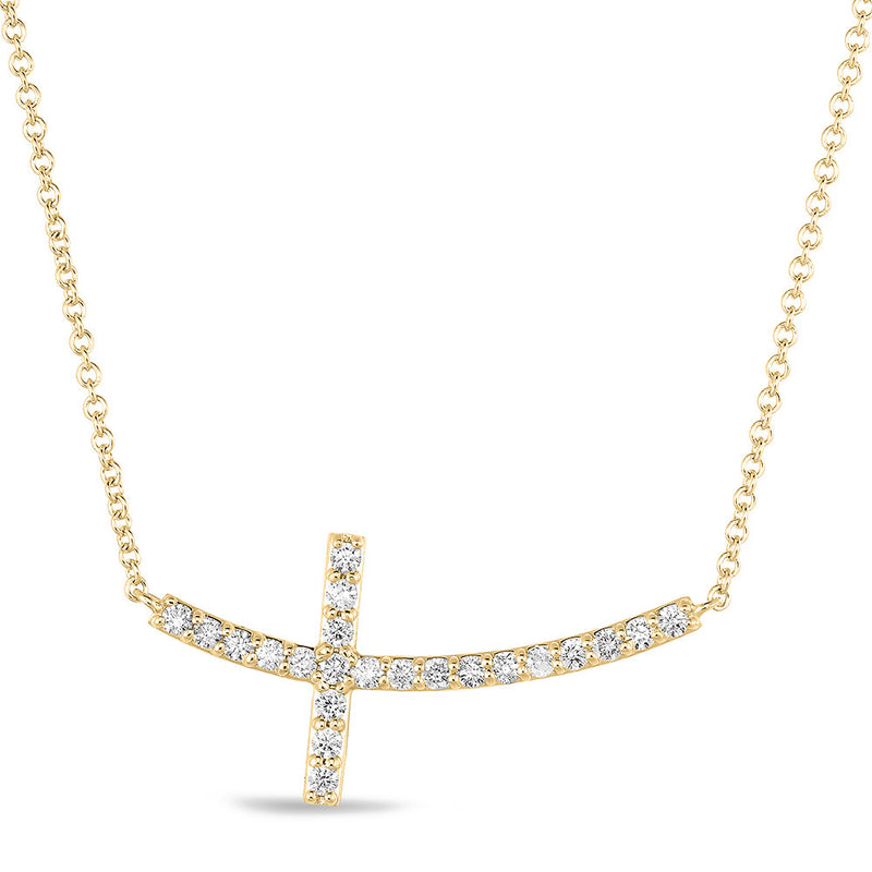 Yellow Gold Cross Necklace