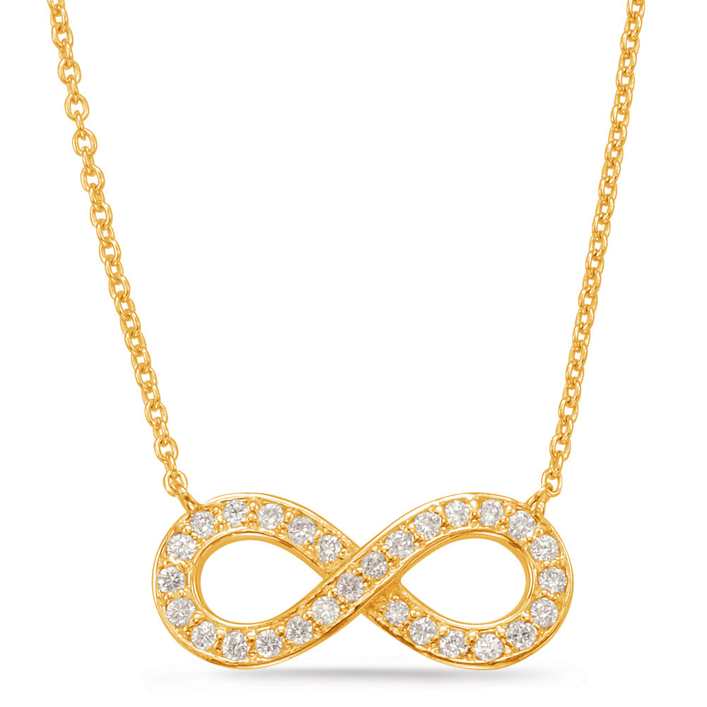 Yellow Gold Infinity Sign Necklace - N1201YG