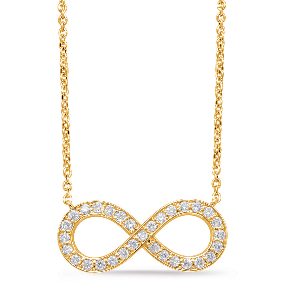 Yellow Gold Infinity Sign Necklace - N1202YG