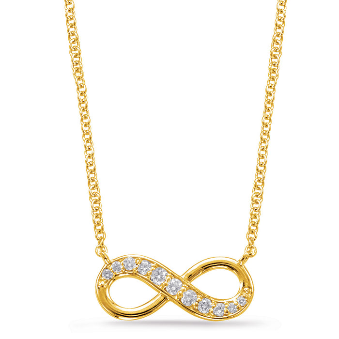 Yellow Gold Infinity Sign Necklace - N1203YG