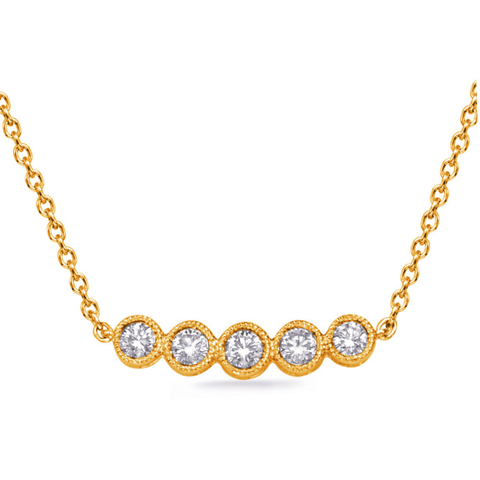 Yellow Gold Diamond Necklace - N1250YG