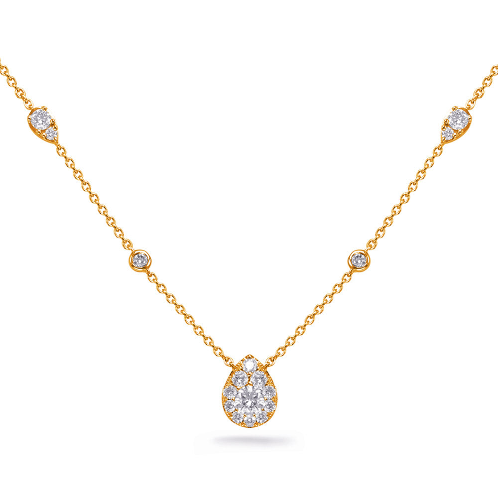 Yellow Gold Diamond Necklace - N1251YG