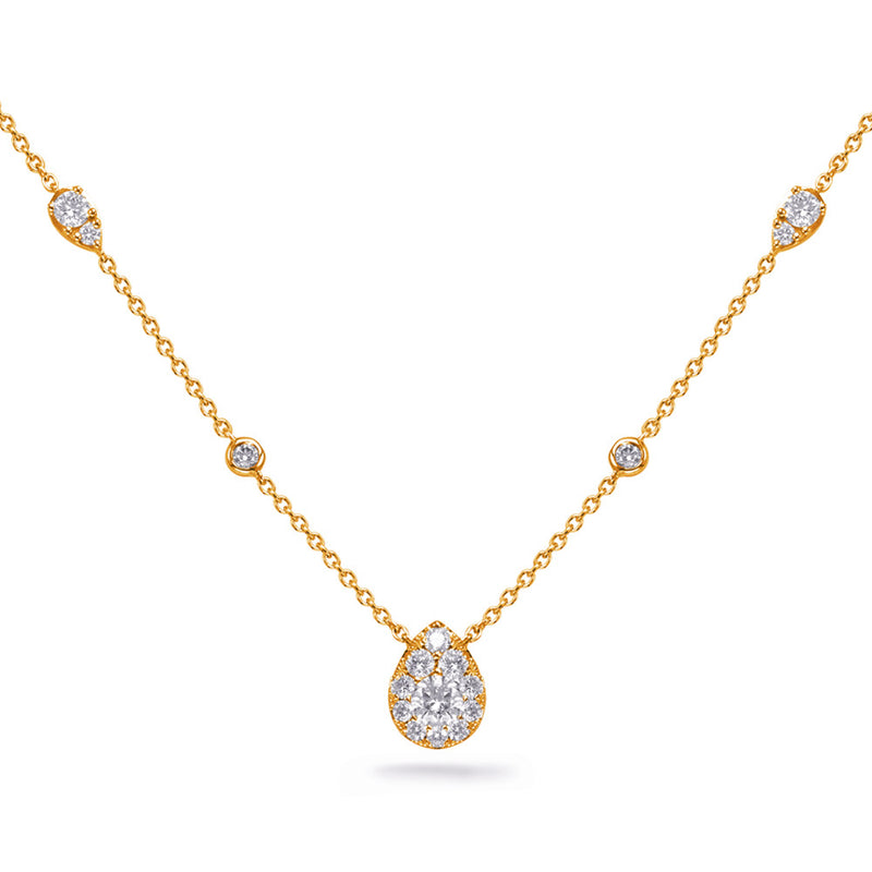 Yellow Gold Diamond Necklace - N1251YG