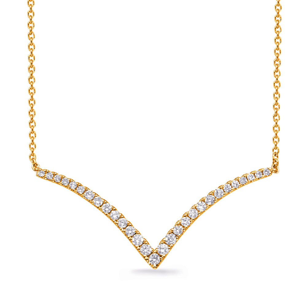 Yellow Gold Diamond Necklace - N1252YG