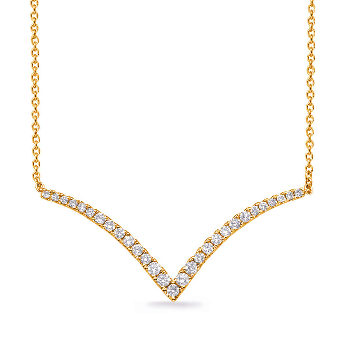 Yellow Gold Diamond Necklace - N1252YG