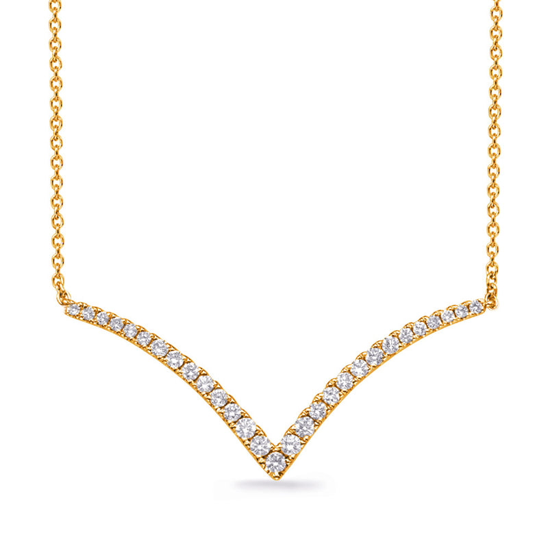 Yellow Gold Diamond Necklace - N1252YG