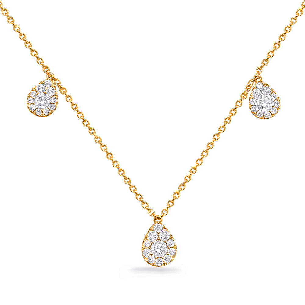 Yellow Gold Diamond Necklace - N1253YG