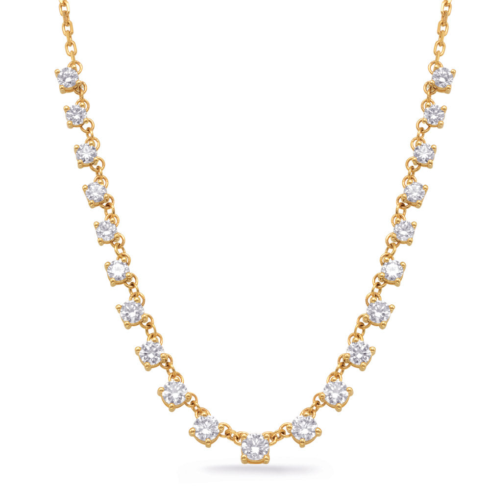 Yellow Gold Diamond Necklace - N1266YG