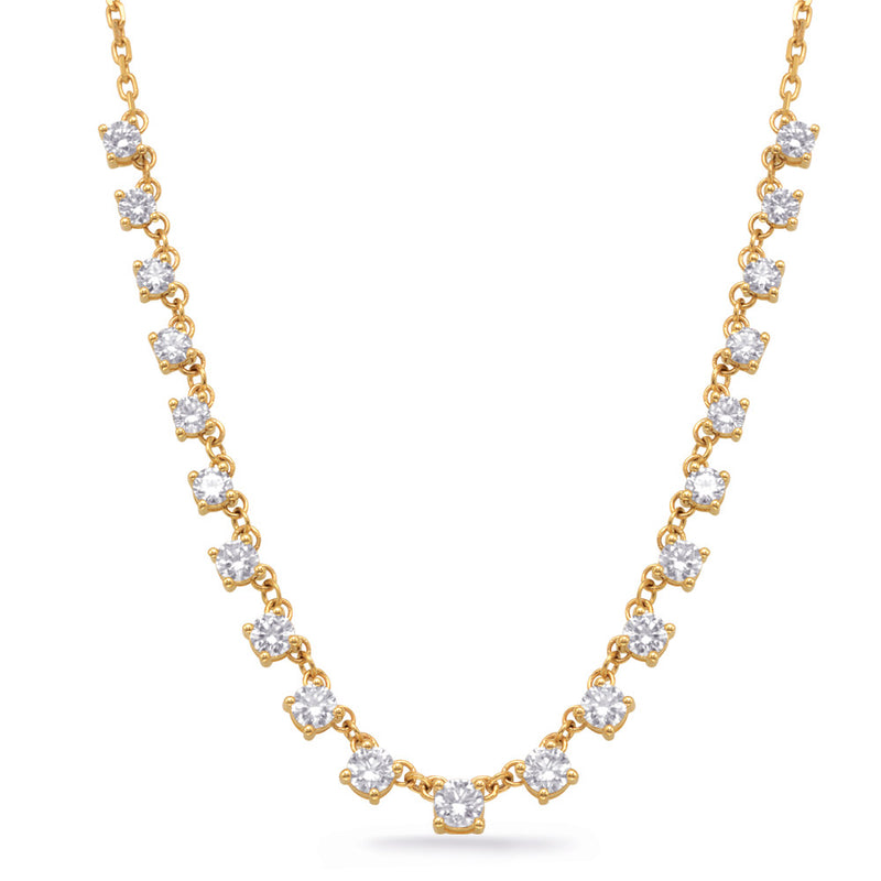 Yellow Gold Diamond Necklace - N1266YG