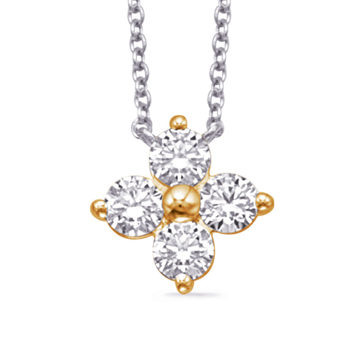 Yellow Gold Diamond Necklace - N1273YG