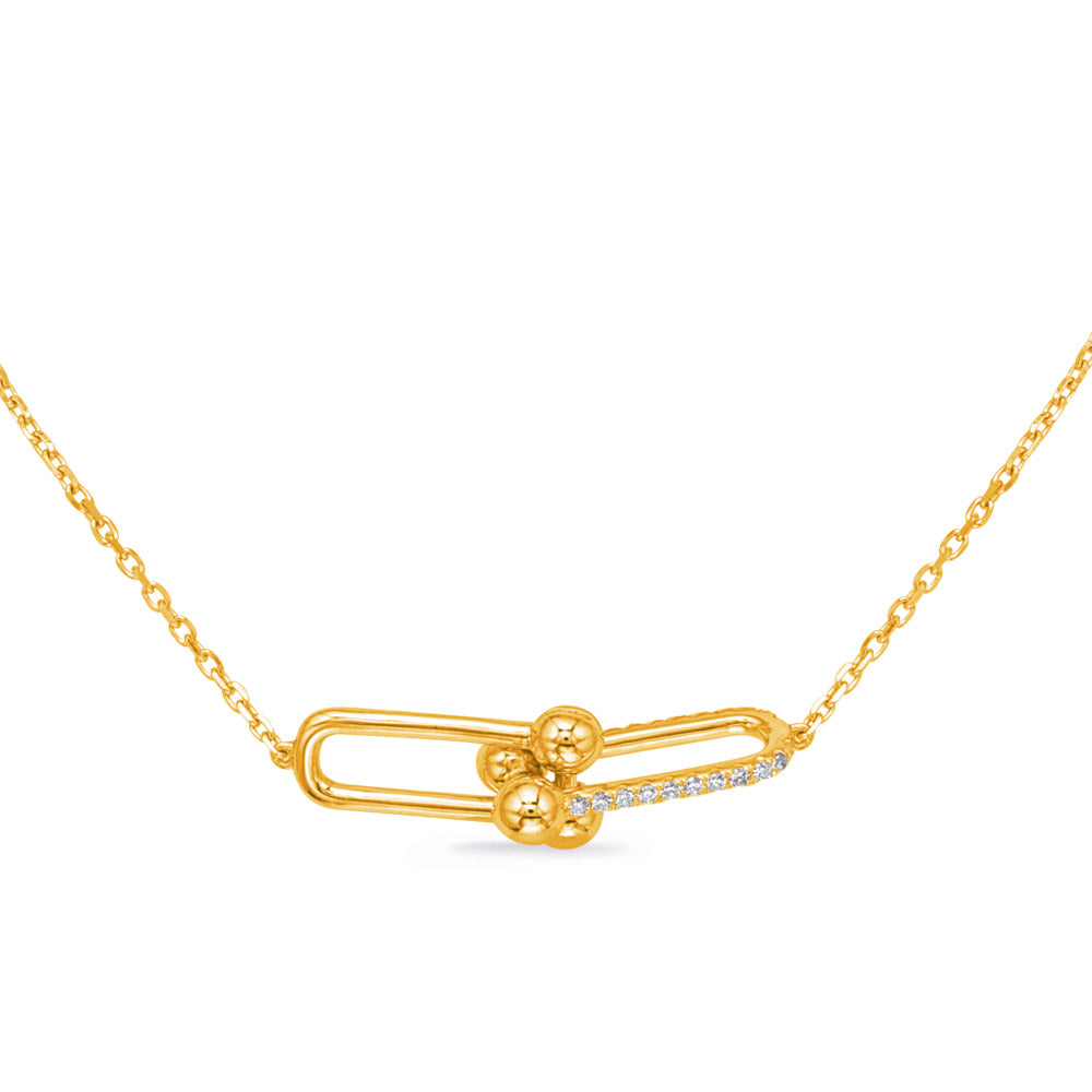 Yellow Gold Diamond Necklace - N1274YG