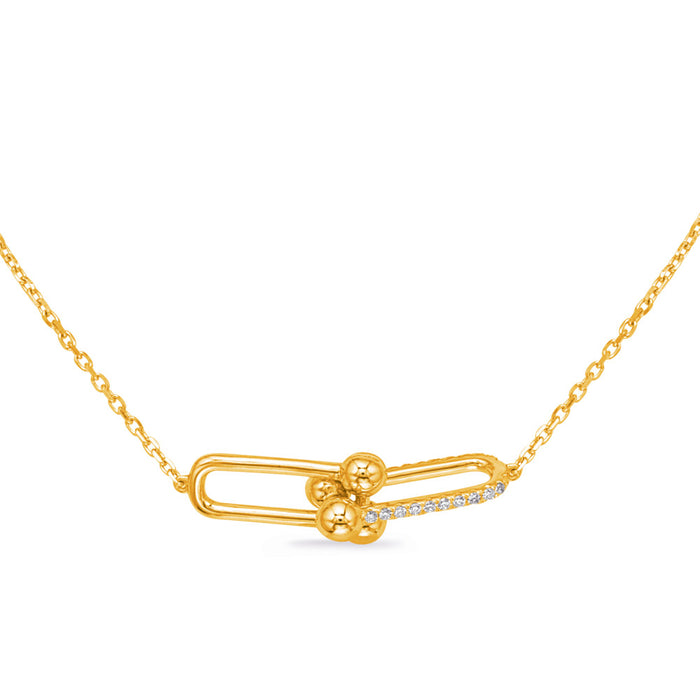 Yellow Gold Diamond Necklace - N1274YG