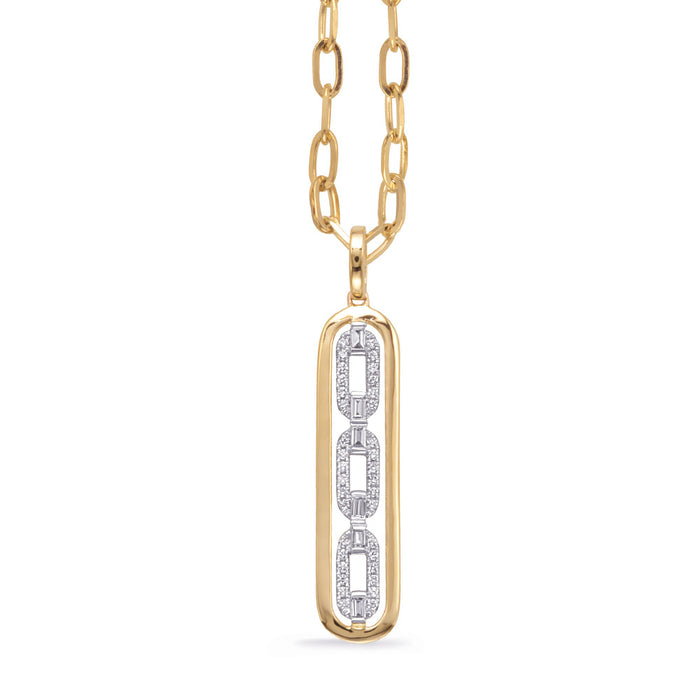 Yellow Gold Diamond Necklace - N1285YG