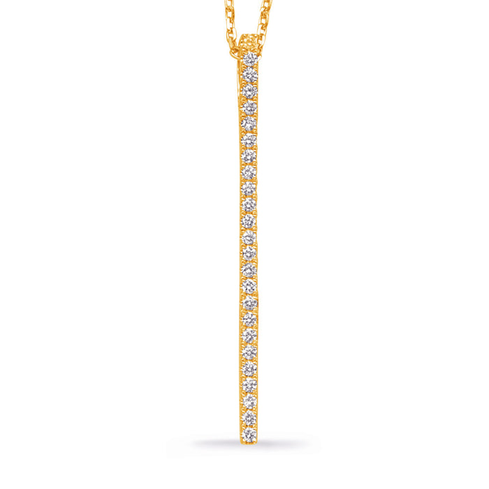 Yellow Gold Diamond Necklace - N1287YG