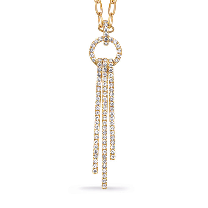 Yellow Gold Diamond Necklace - N1288YG