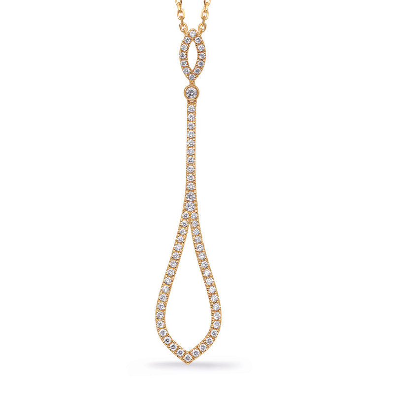 Yellow Gold Diamond Necklace - N1289YG