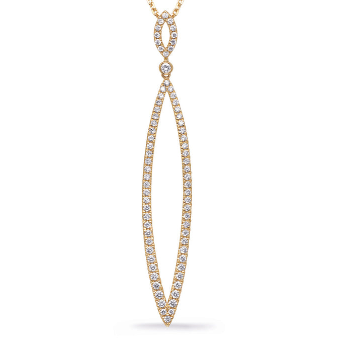 Yellow Gold Diamond Necklace - N1290YG