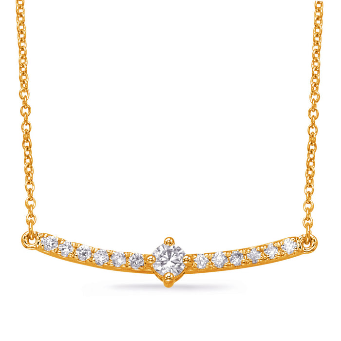 Yellow Gold Diamond Necklace - N1293YG