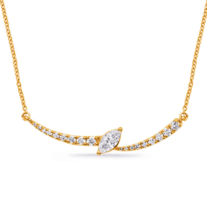 Yellow Gold Diamond Necklace - N1294YG