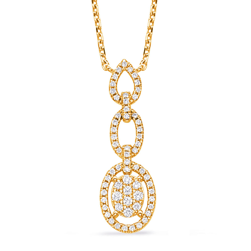 Yellow Gold Diamond Necklace - N1299YG