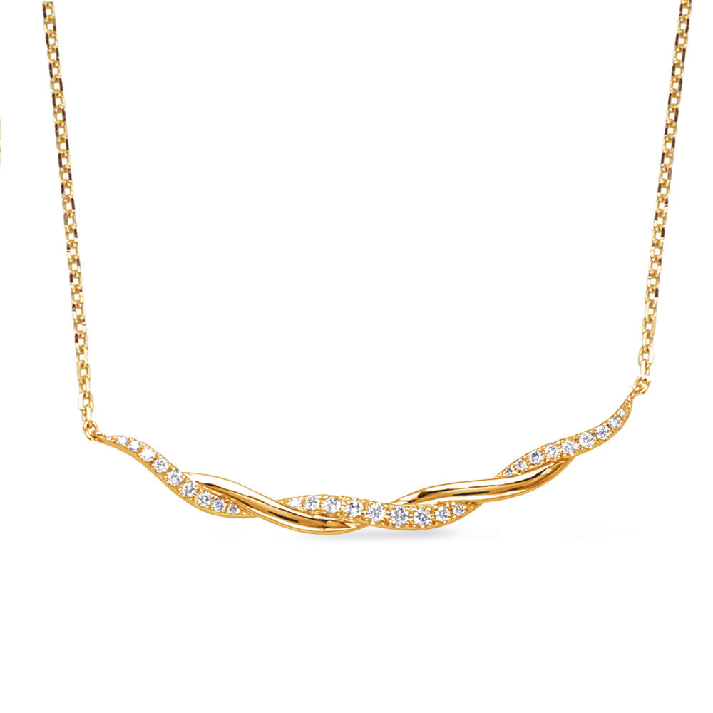 Yellow Gold Diamond Necklace - N1302YG