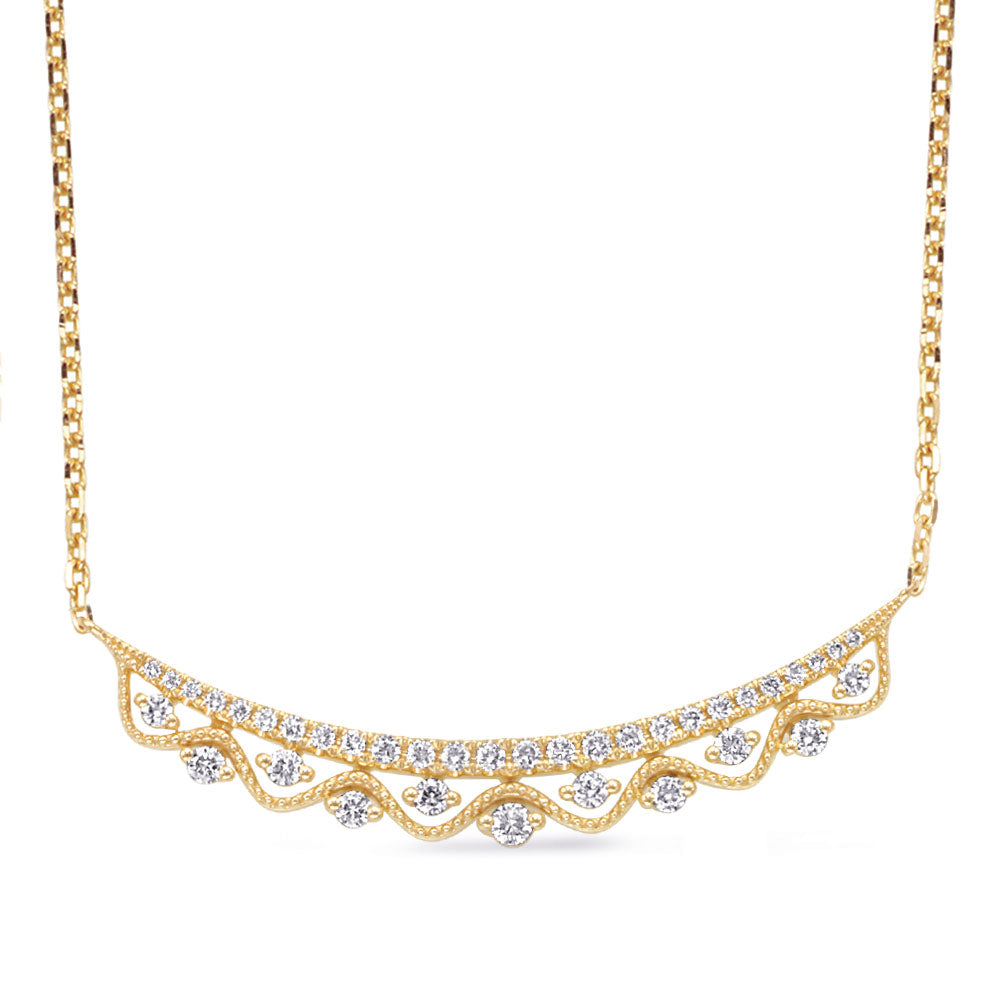 Yellow Gold Diamond Necklace - N1307YG