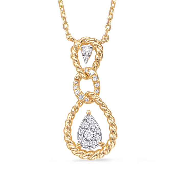 Yellow Gold Diamond Necklace - N1308YG