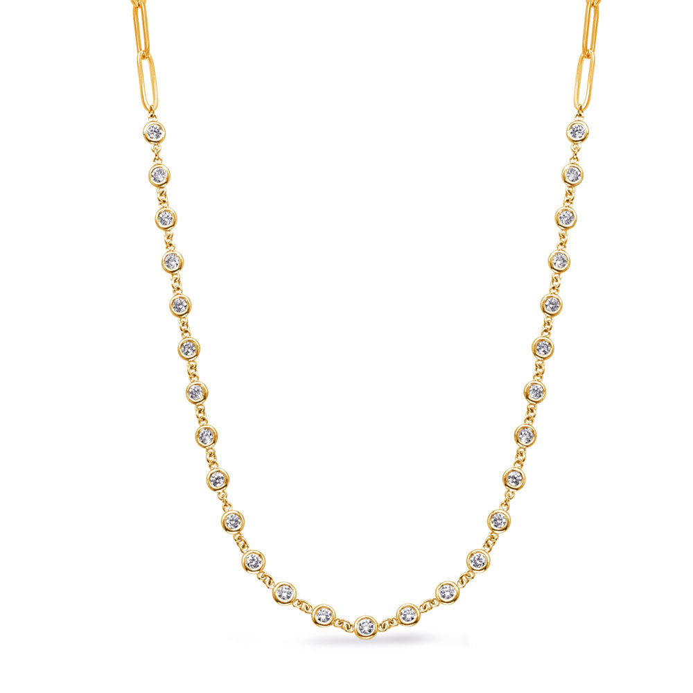 Yellow Gold Diamond Necklace - N1312-2.3MYG