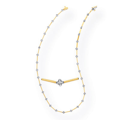 Yellow & White Gold Diamond Necklace