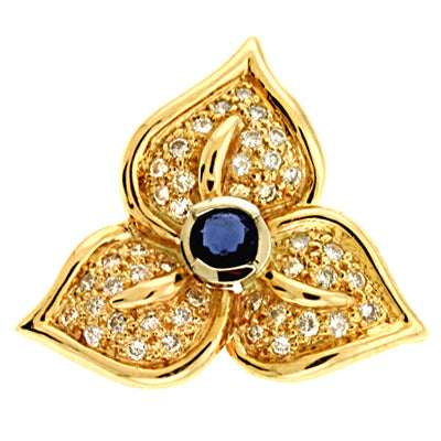 Sapphire & Diamond Pendant - P2434-S