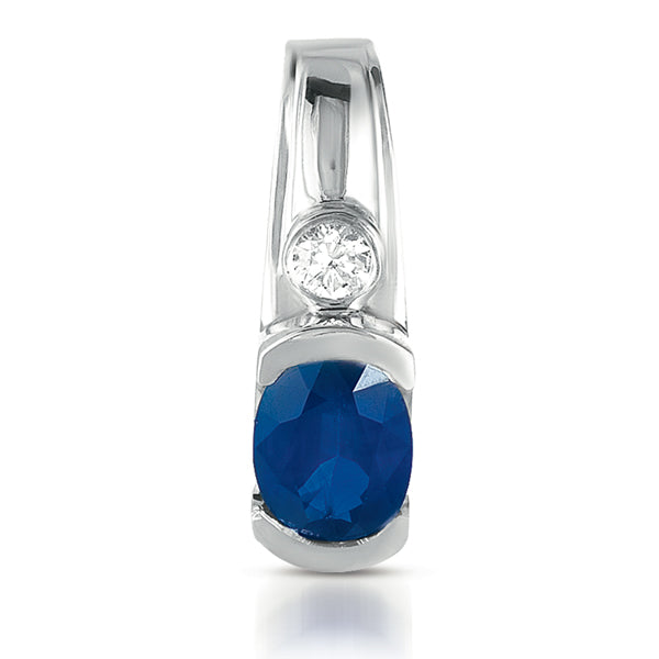 Sapphire & Diamond Pendant - P2665-SWG