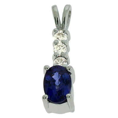 Sapphire & Diamond Pendant - P2699-SWG