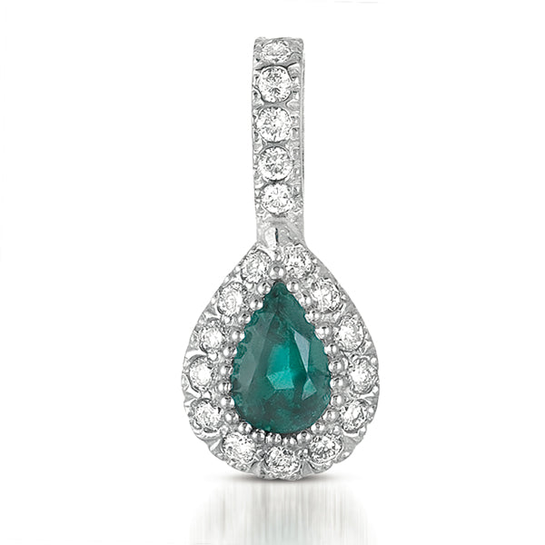 Emerald & Diamond Pendant - P2757-EWG