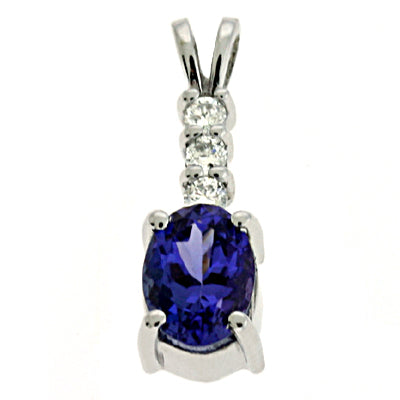 Tanzanite & Diamond Pendant - P2779-TWG