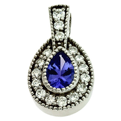 Tanzanite & Diamond Pendant - P2856-TWG