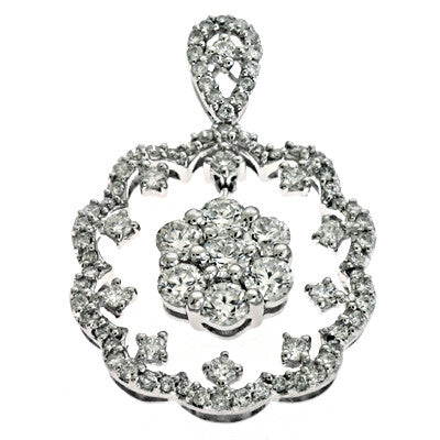 White Gold Diamond Pendant