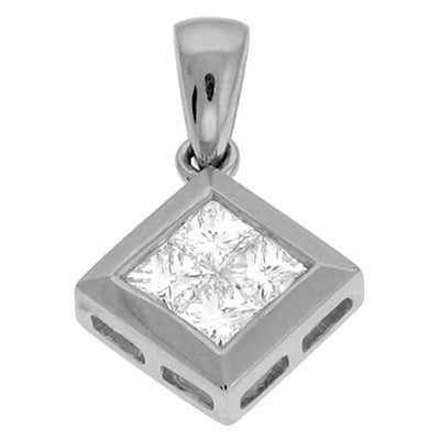 White Gold Diamond Pendant - P2958WG