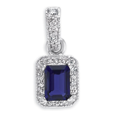 Iolite & Diamond Pendant - P3003-IWG