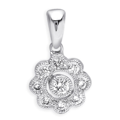 White Gold Diamond Pendant - P3004WG